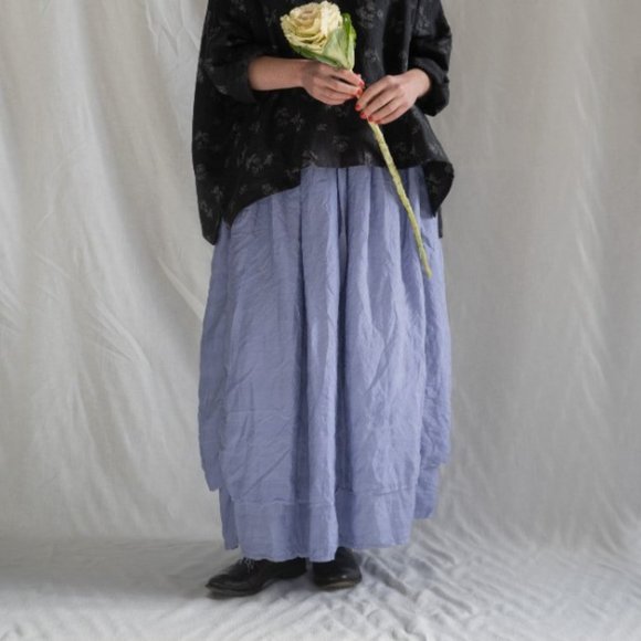 Metta Melbourne - Amy Long Double Layer Skirt - Silk in Ice Blue. NWOT - Picture 3 of 11